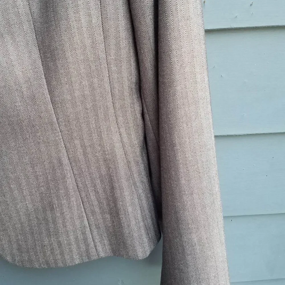 Tahari Brown Herringbone Blazer size 12